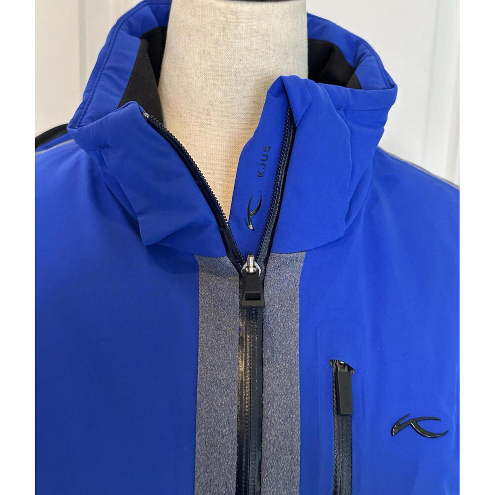 KJUS Nuna Ski Jacket 100% Duck Down Hooded Blue Gray Womens 36/ S Zip Pockets - Picture 7 of 9